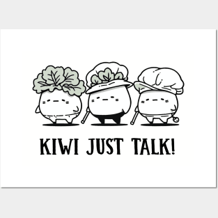 Kiwi just talk! Cute Pun Humor Sticker Posters and Art